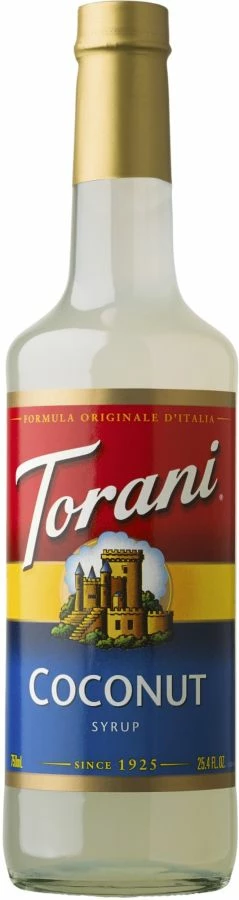 Torani Flavoured Syrups Torani Coconut Syrup 750 Ml 1 Torani Flavoured Syrups Torani Coconut Syrup 750 Ml
