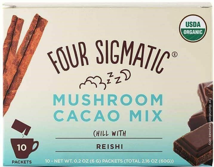 Hot Chocolate Powder Four Sigmatic Mushroom Cacao Mix With Reishi, 10 Packets 1 Hot Chocolate Powder Four Sigmatic Mushroom Cacao Mix With Reishi, 10 Packets