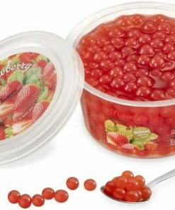 The Inspire Food Company TIFC Boba Bubble Tea Fruit Pearls, Strawberry