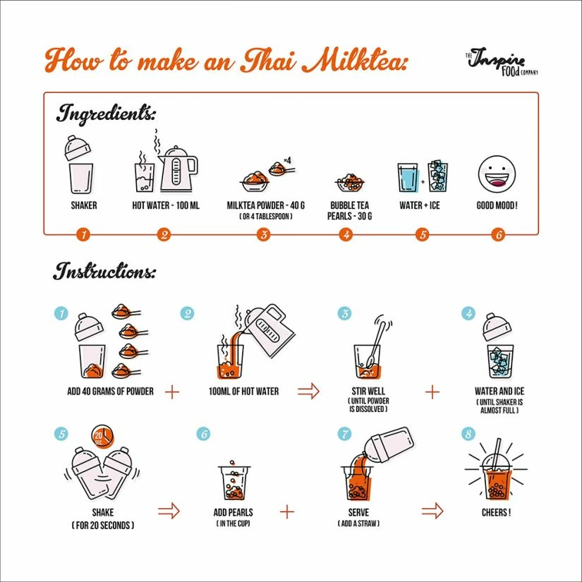 The Inspire Food Company Bubble Tea TIFC Thai Milk Tea Powder 200 G 2 The Inspire Food Company Bubble Tea TIFC Thai Milk Tea Powder 200 G - Image 2