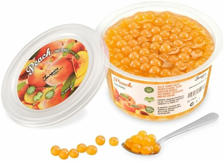 The Inspire Food Company TIFC Boba Bubble Tea Fruit Pearls, Peach 1 The Inspire Food Company TIFC Boba Bubble Tea Fruit Pearls, Peach