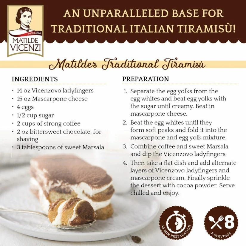 Cookies And Biscuits Matilde Vicenzi Savoiardi Ladyfingers 6 Cookies And Biscuits Matilde Vicenzi Savoiardi Ladyfingers - Image 6