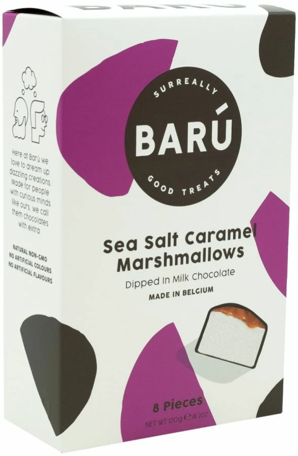 Barú Marshmallows Milk Chocolate, Sea Salt & Caramel 120 G 1 Barú Marshmallows Milk Chocolate, Sea Salt & Caramel 120 G